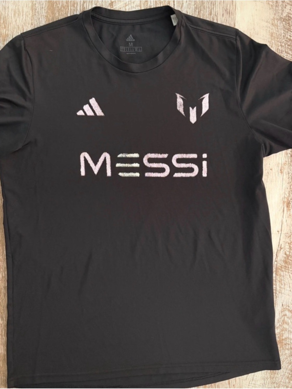 adidas Black Messi Graphic Short Sleeve Tee